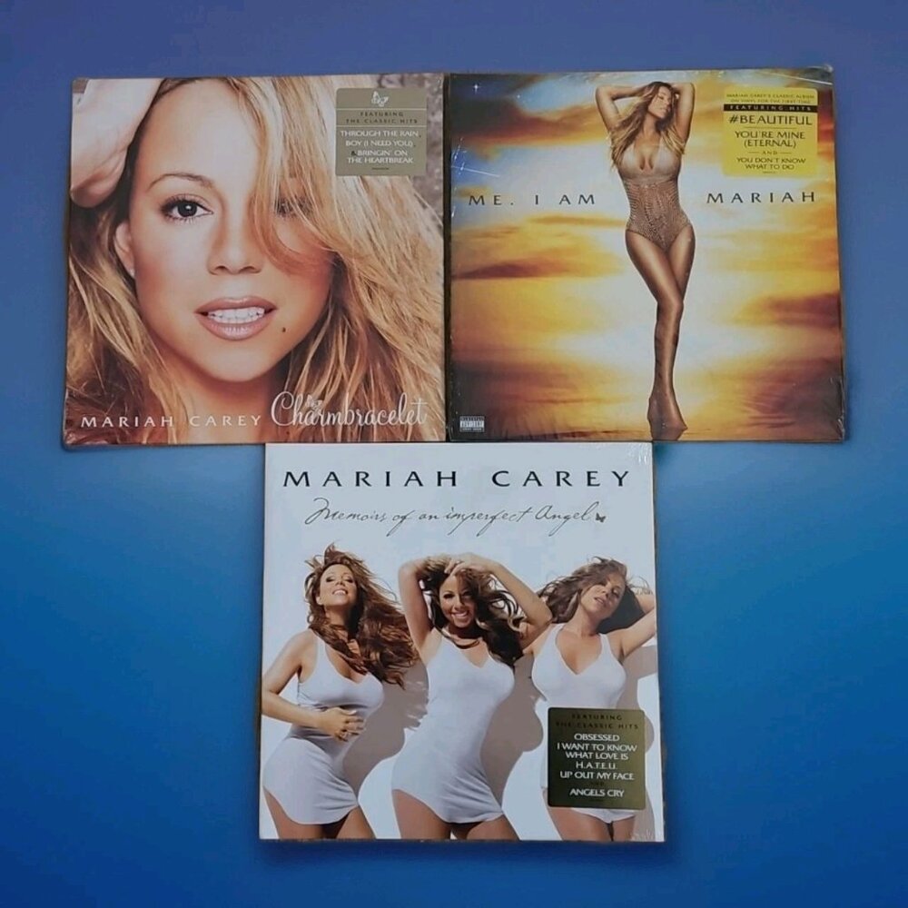 Lot of 3 Mariah Carey Records (New): Charmbracelet, Me I Am Mariah, Memoirs